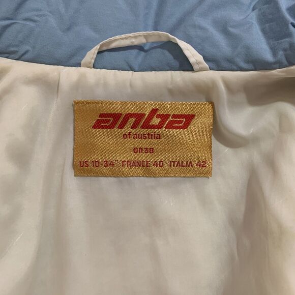 Vintage Bomber Jacket Anba of Austria 80s Women's Ski Winter 12 1X Olympic Sport - Picture 9 of 16
